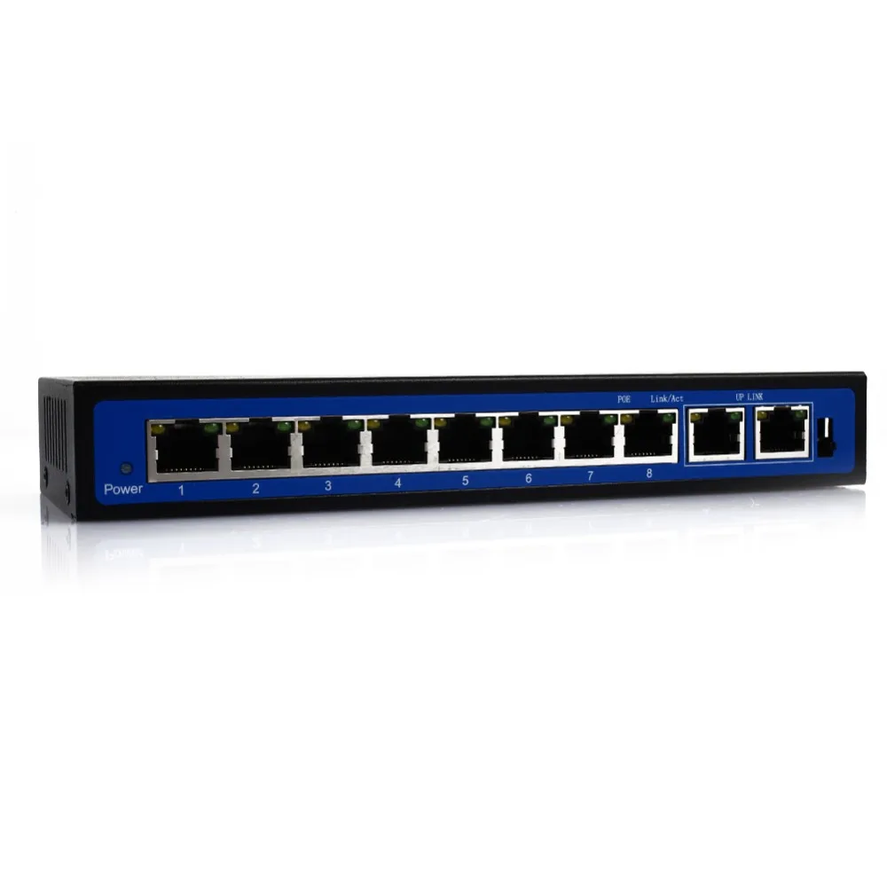 Ethernet коммутатор с питанием по сети 10 портов 8 портов|Коробки передач и кабели| |