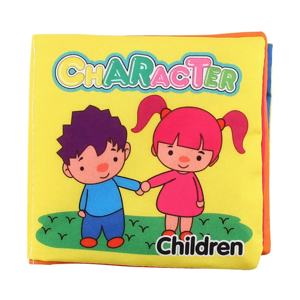 

Baby Stereo Cloth Book With 8 Pages Newborn Early Education Toy English Hand Palm Books Kids Animal Digital Cognition Cloth Book