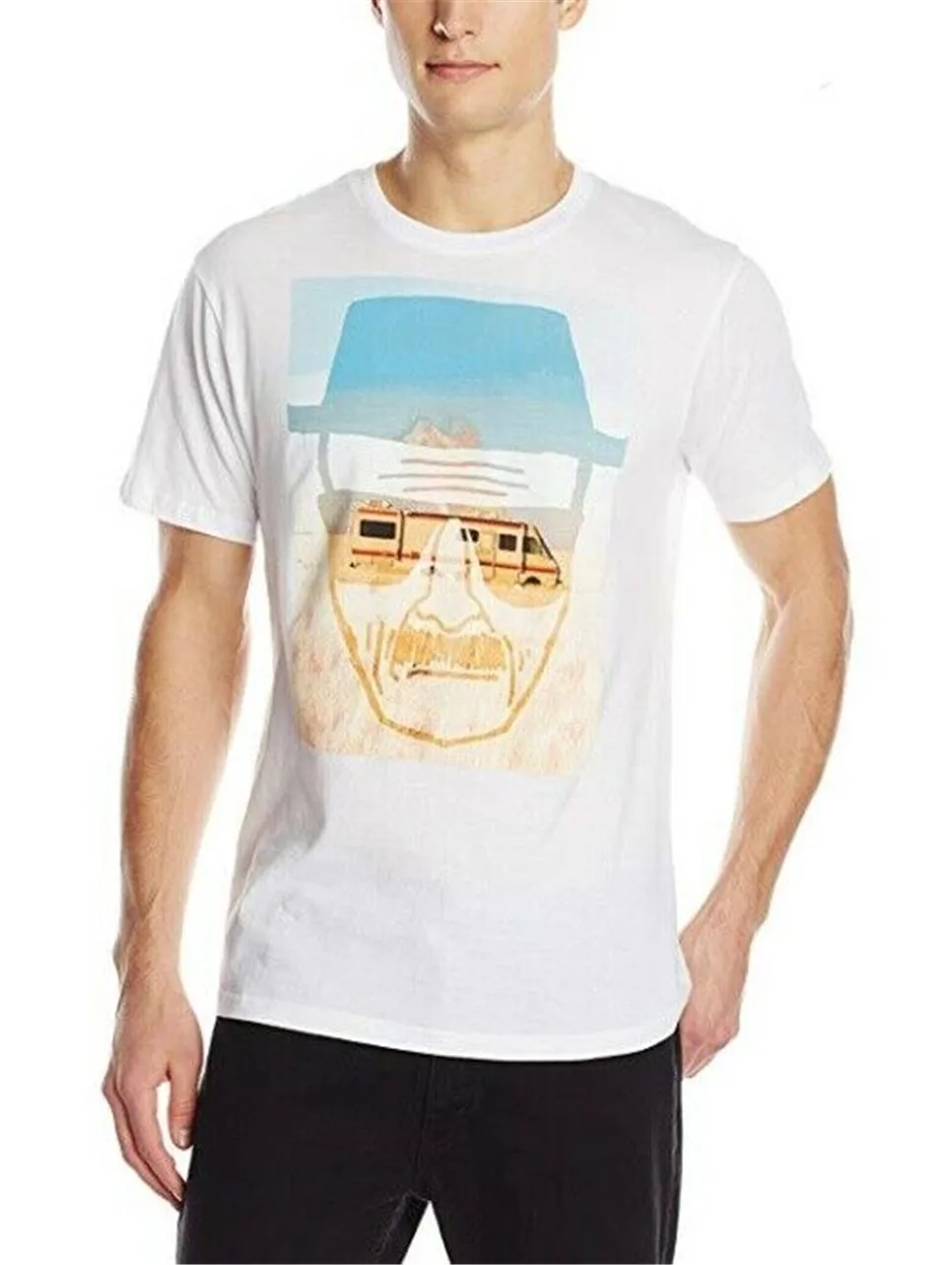 Футболка с надписью Break Bad Heisenberg Sketch Face And Rv Новая мужская Лицензированная и