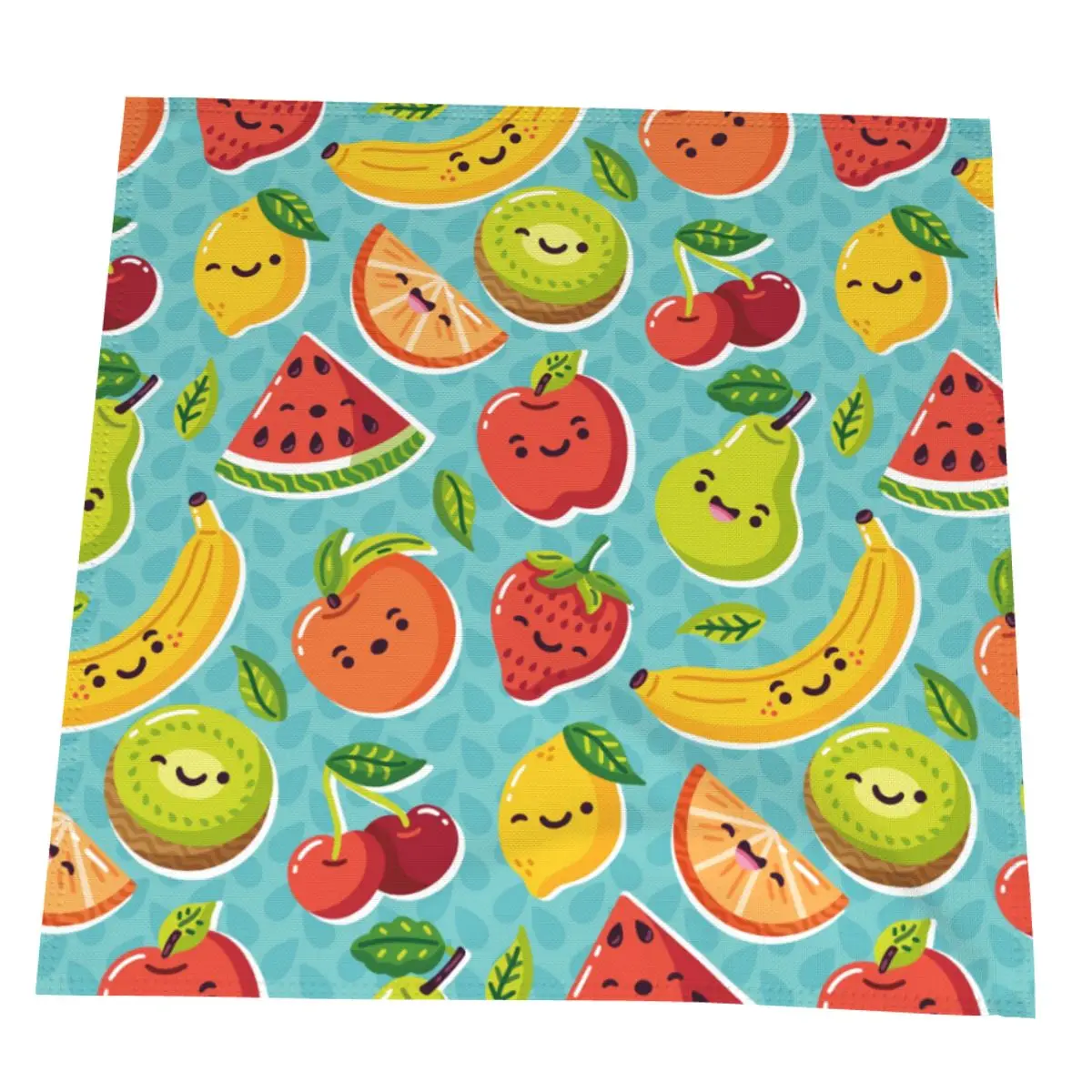 

4pcs/6pcs Polyester 50cm Square Table Cloth Napkins Colorful Fruit Decoration Napkin for Wedding Birthday Holiday Housewarming