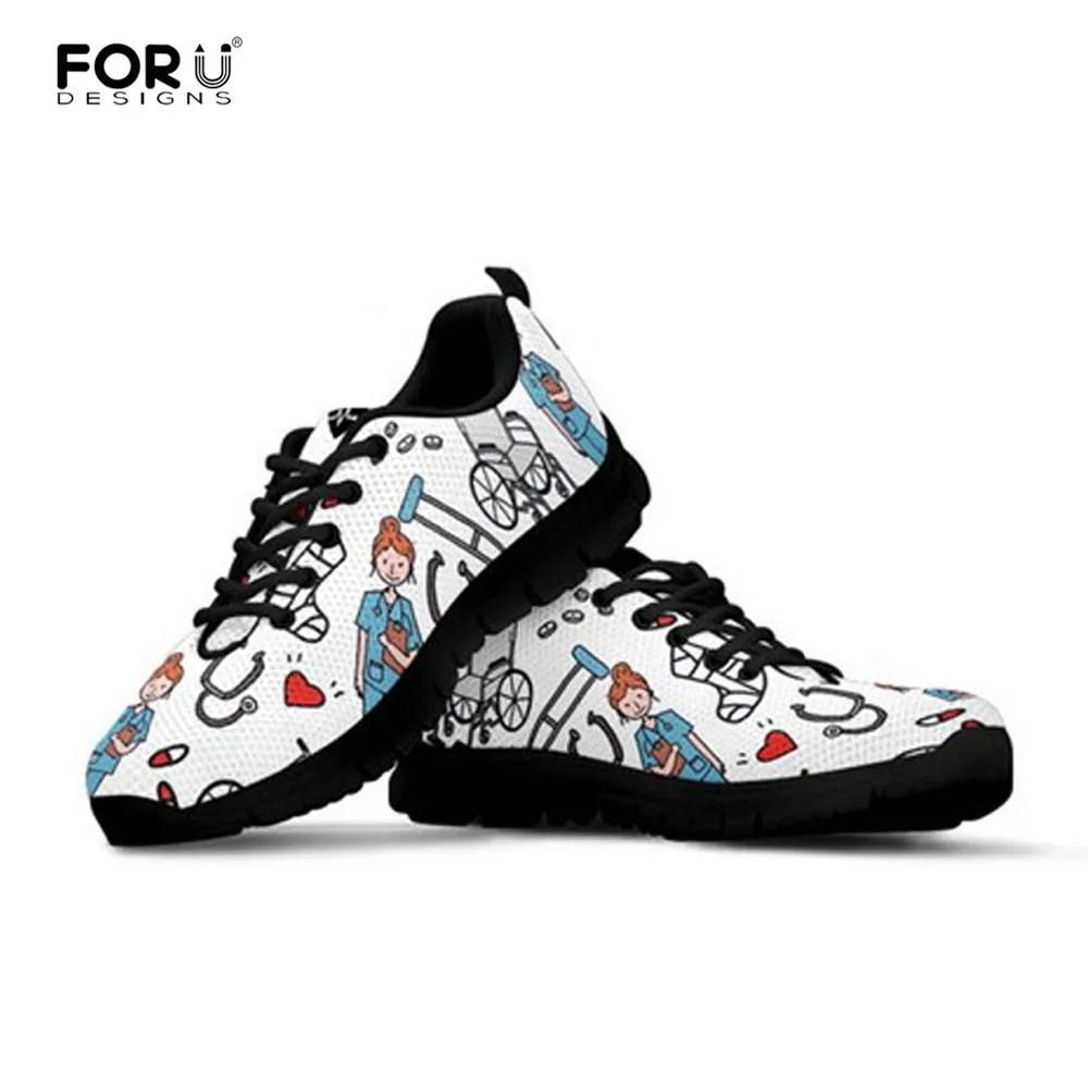 Женская обувь FORUDESIGNS физиотерапевтические кроссовки с рисунком удобная для