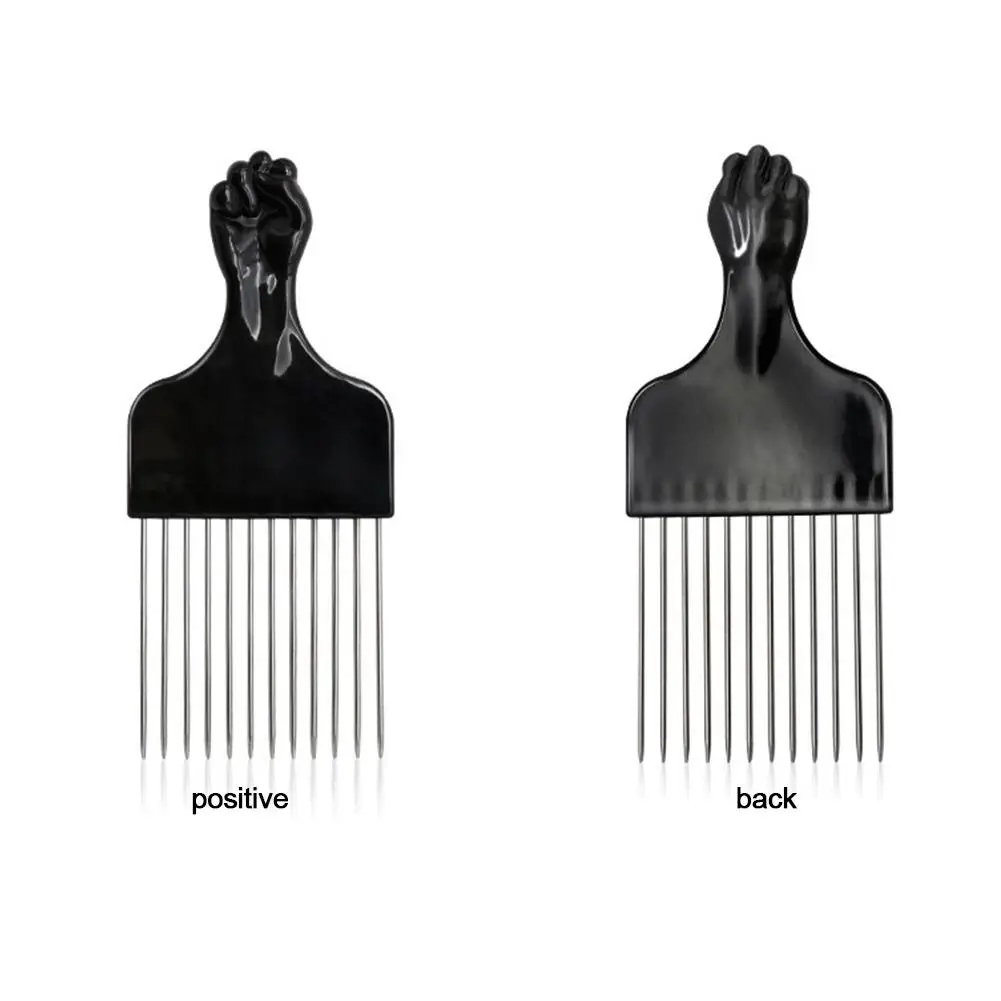 Мужская расческа для вьющихся волос жестяная фольга сетка стальная игла бороды