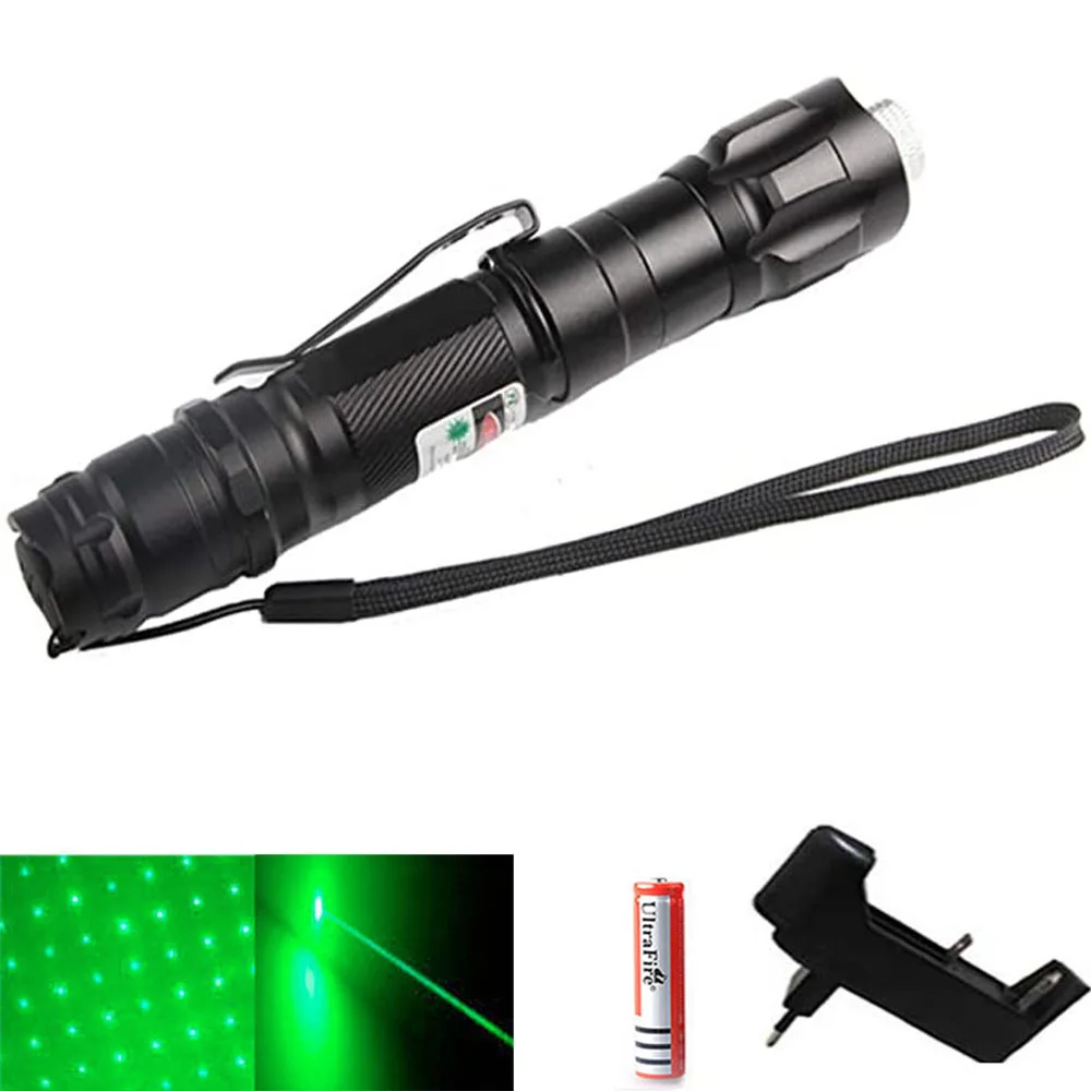 

8000m Green Laser Sight Red Laser 009 Pointer High Powerful Device Adjustable Focus Lazer Laser Head Includes 18650 battery