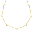 Автоклав ожерелье для женщин 2021 INS мини 925 Стерлинговое серебро золото 18 карат, прекрасный Треугольник ювелирные изделия с бриллиантами цепочка колье Ожерелье Bijoux (украшения своими руками)