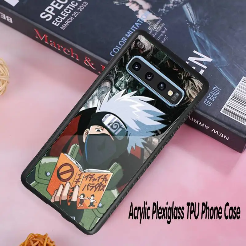 

Kakashi Naruto Phone Case Acrylic Plexiglass TPU phone case For Samsung Galaxy S8 S9 S10 s10e S20 PLUS ULTRA S6edge