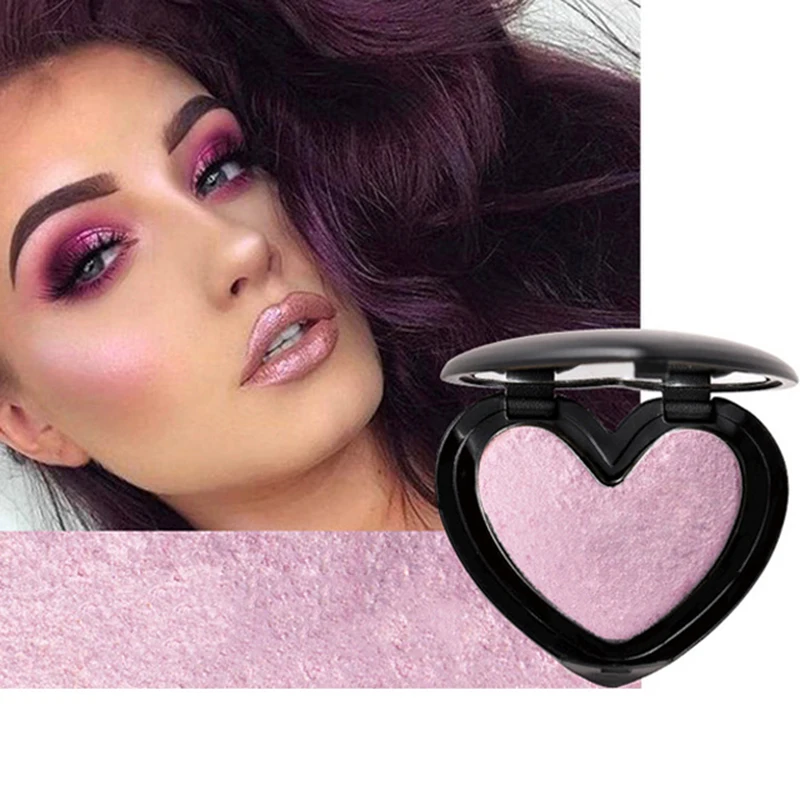 Золотой хайлайтер-палитра Looce блестящий порошок в форме сердца для макияжа лица
