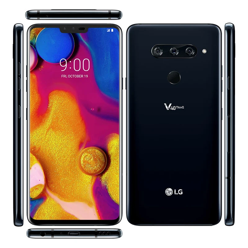 Восстановленный Оригинальный разблокированный LG V40 ThinQ 6 4 &quotQualcomm 845 ГБ ОЗУ 64 Гб/128