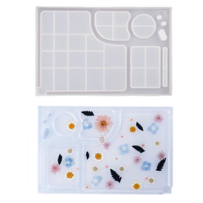 

Rolling Cigarette Tray Crystal Epoxy Resin Mold Makeup Plate Ashtray Casting Silicone Mould DIY Crafts Decoration Casting Tools