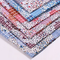 100150cm checkered floral puzzle fabric garment sewing materials home decoration quilting fabrics by the meter