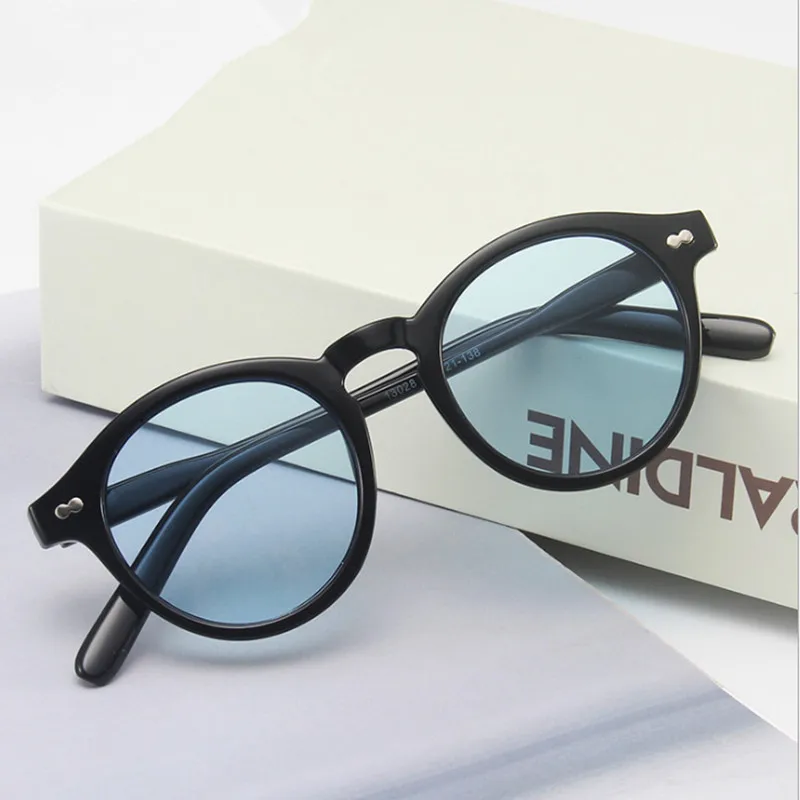 Мужские и женские круглые очки VWKTUUN Винтажные Солнцезащитные в оправе с