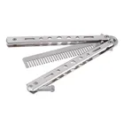 Складная расческа из нержавеющей стали для тренировок, искусственная борода, усы, инструменты для парикмахерской