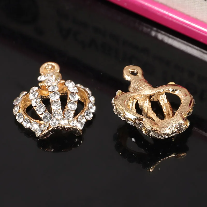 Новинка 100 года маленькие пуговицы Стразы в виде короны для ювелирных изделий