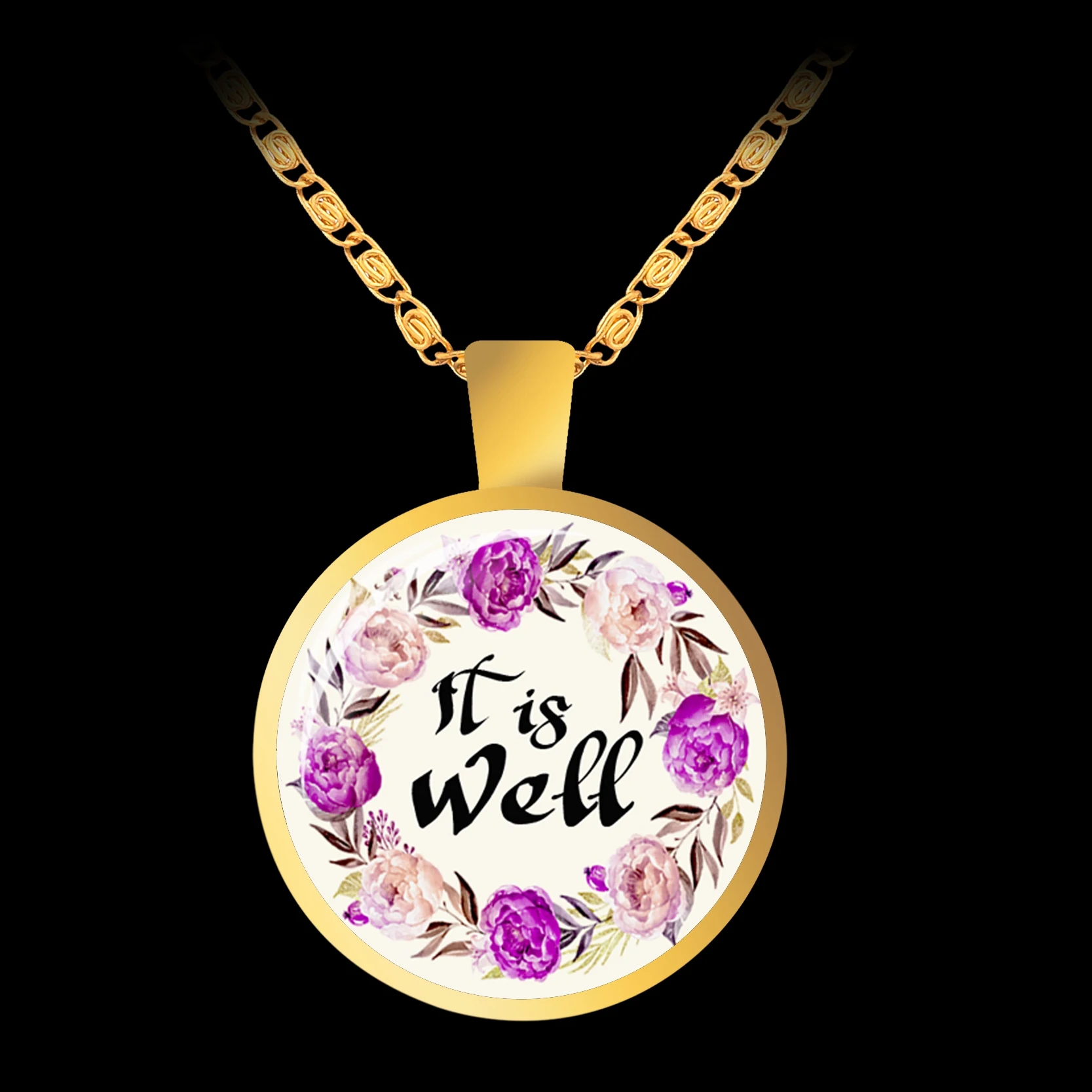 Это хорошо Библейские стихи цитата письмо ожерелье стеклянный купол подвеска