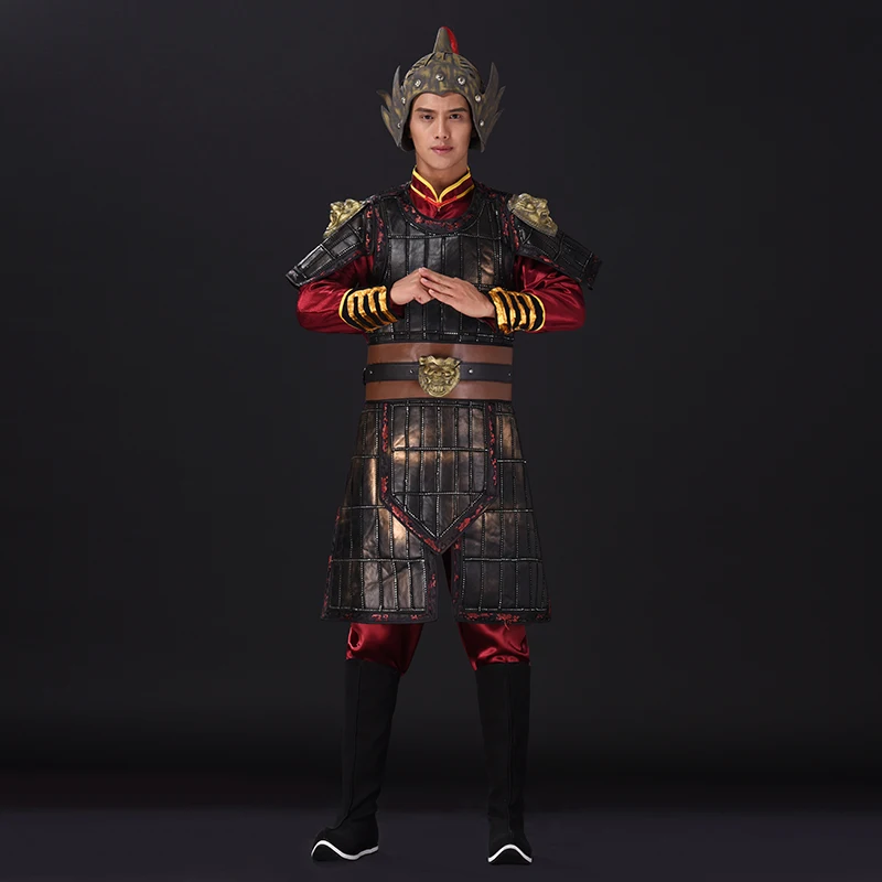 Патрульная Униформа китайского древнего солдата броня для кино и телевидения