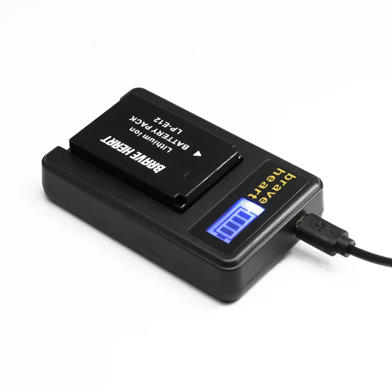 

batterie 1860mAh LP E12 LPE12 Li-ion Battery + LCD USB Charger for Canon EOS M50 EOS M100 100D Kiss X7 Rebel SL1 DSLR Camera