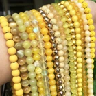 Позолоченные бусины с цитрином, Агатом, ракушками, кошачий глаз, 4, 6, 8, 10, 12 мм для изготовления ювелирных изделий, браслетов