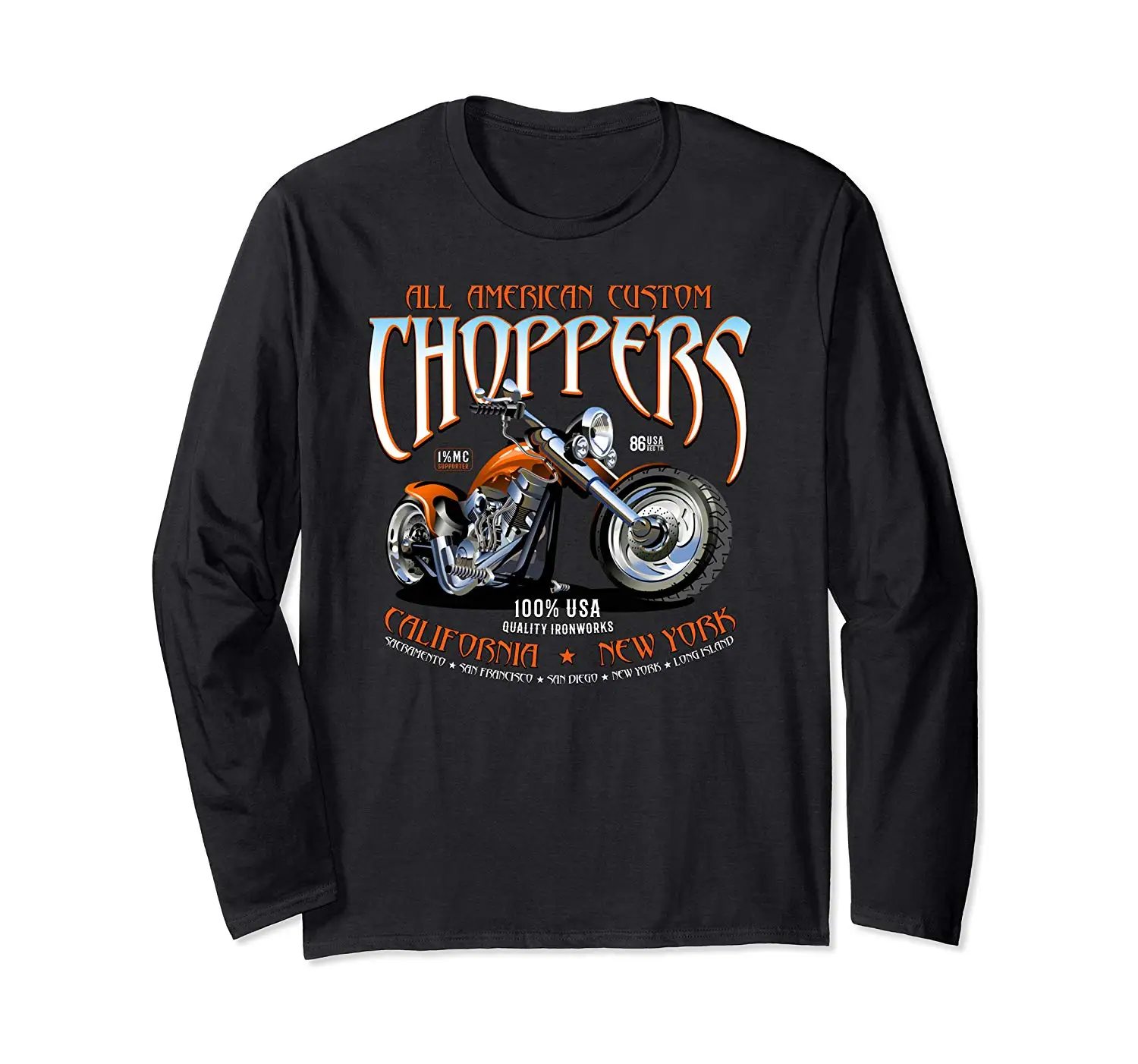 Мотоциклетная рубашка TSDFC Американский Заказ Choppers MC футболка| |