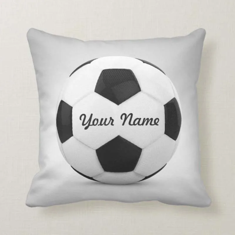 

Fashion football baseball pillow personalized custom name pillowcase home decoration cushion set child's birthday holiday gift