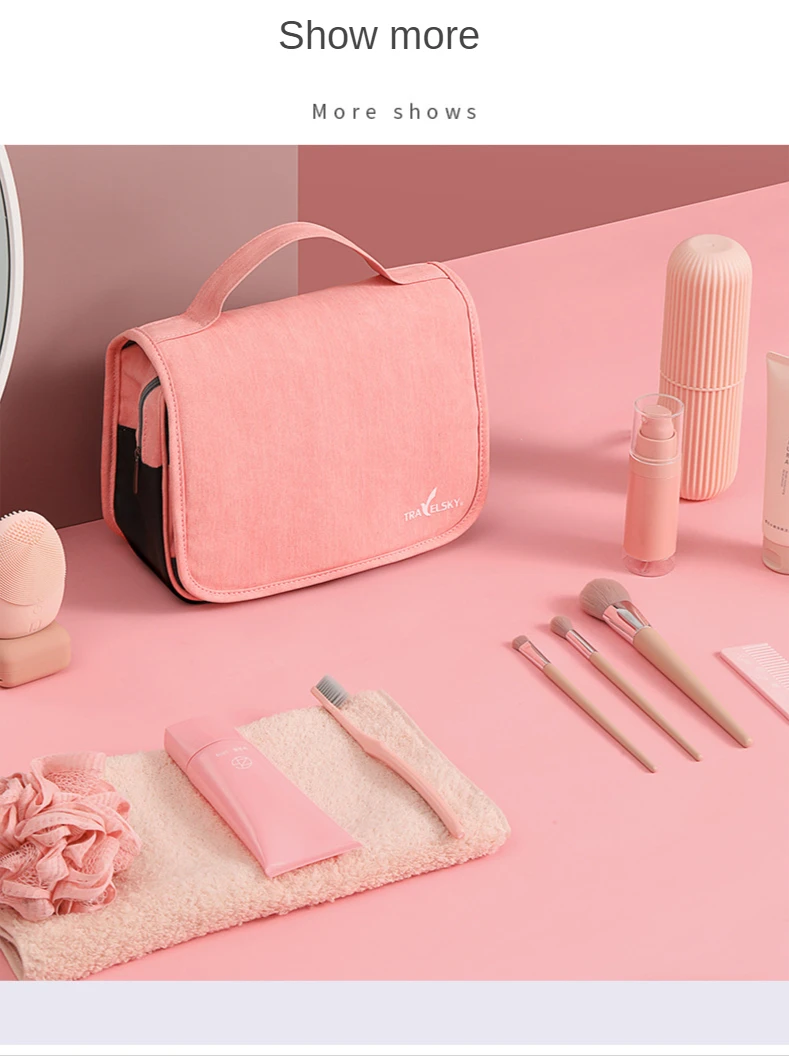 

Travel Storage Bag Waterproof Pu Cosmetic Bag Gift Storage Bag Folding Large Capacity Toiletry Bag Closet OrganizerPackagingBags