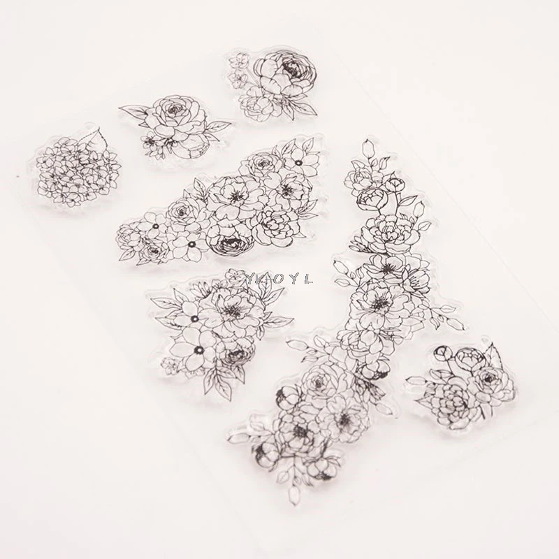 Силиконовый прозрачный штамп с цветочной лозой альбом для скрапбукинга сделай