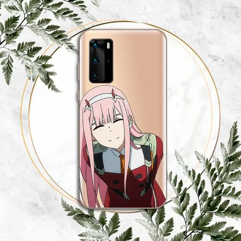 

Zero Two Darling in the FranXX Anime Phone Case Clear Transparent for huawei honor P 40 30 20 lite Pro 10 i 8 9 x p smart 2019