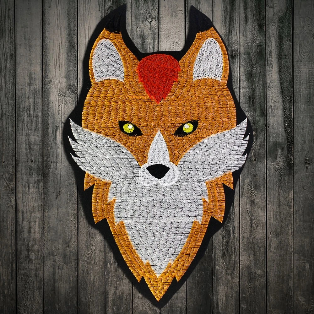 Новый маленький Лис патч Вышивка Кружева Аппликация ткань с пайетками свитер