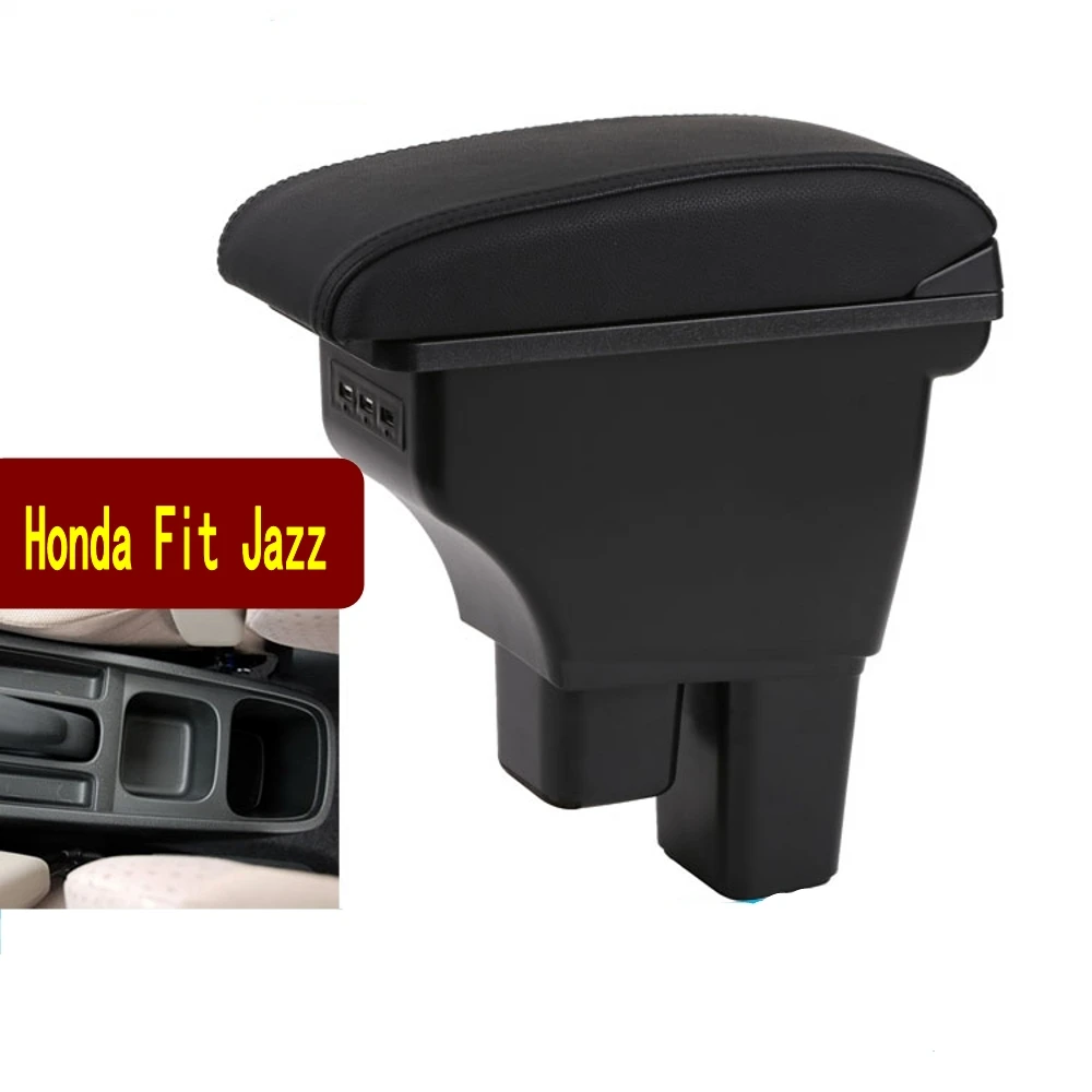 Center Centre Console Storage Box For Honda Fit Jazz 2009-2013 GE Armrest Arm Rest Rotatable 2010 2011 2012 | Автомобили и