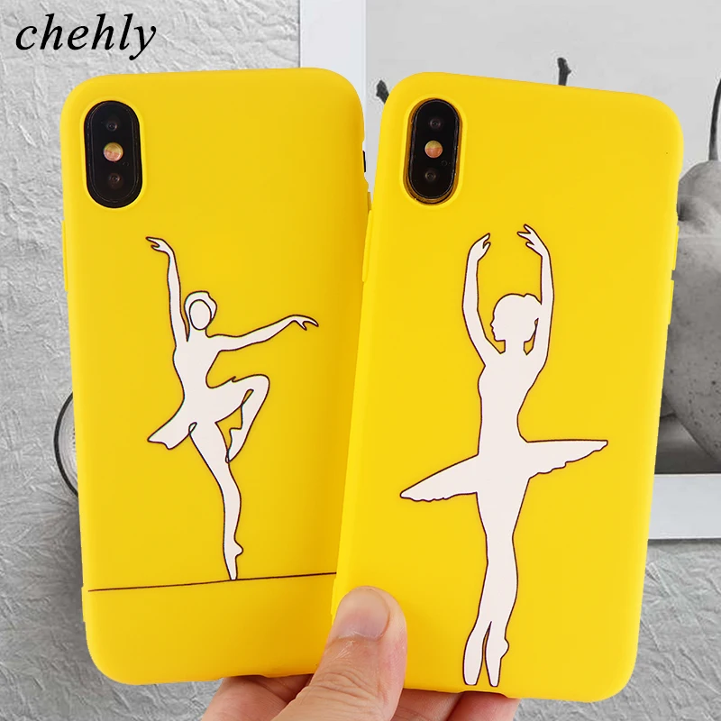 Чехол для телефона Beauty Girl iPhone X XR XS Max 8 7 6 S Plus чехлы танцев мягкая силиконовая