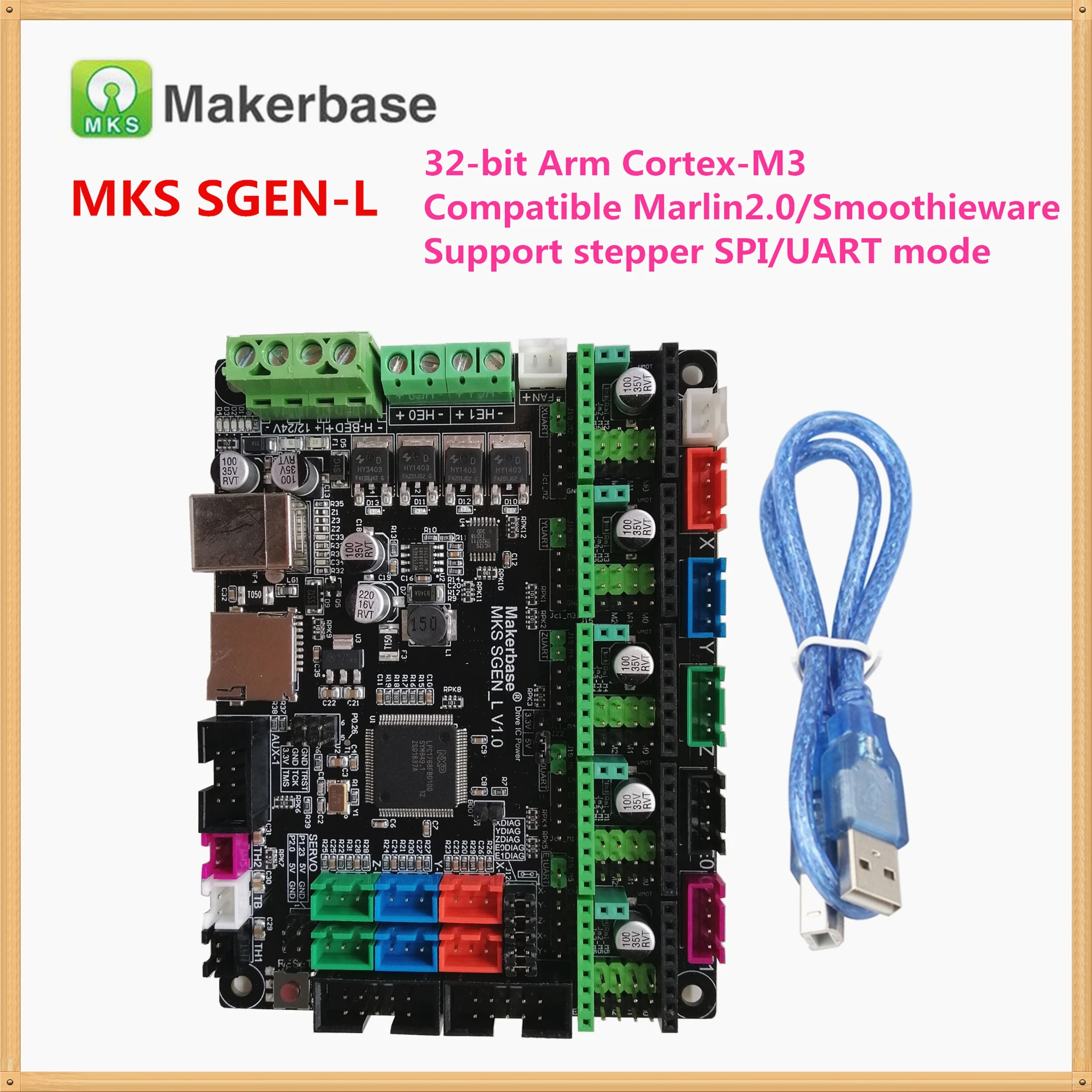 Материнская плата MKS SGEN L 32 bit SGEN_L Smoothieboard совместимая со Smoothieware Marlin 2 0 похожая на BIQU