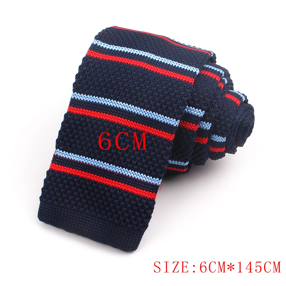 Новый тонкий вязаный мужской галстук классический для бизнеса Тонкий полосатый