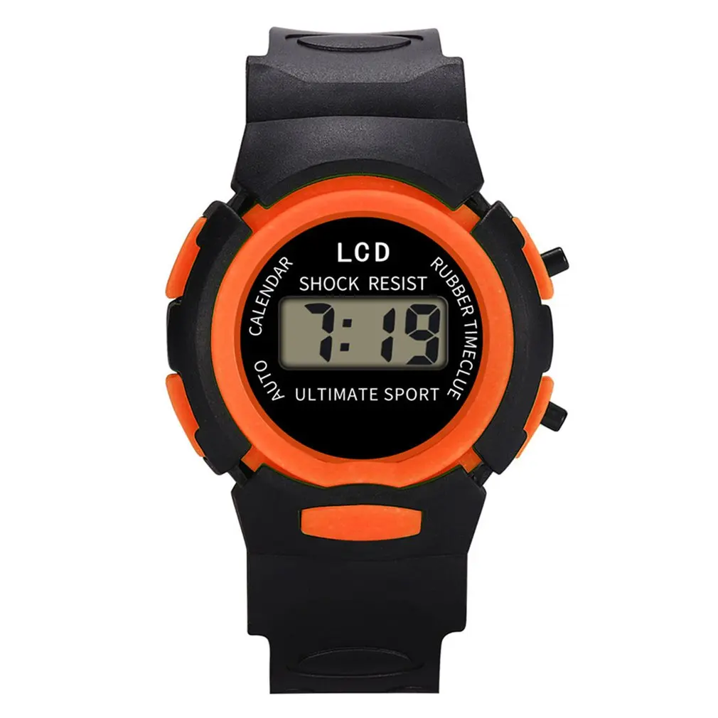 Reloj Digital multicolor para ni&ntilde;os, pulsera electr&oacute;nica multifunci&oacute;n con luz LED, resistente al agua, ideal para regalo-4