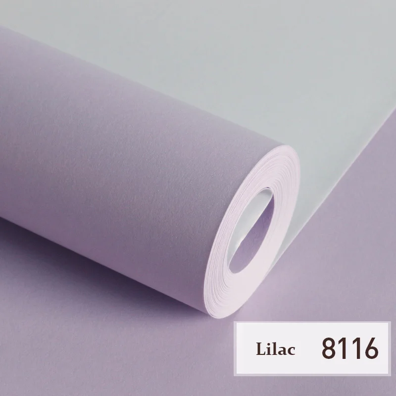 

[Waterproof and antifouling] Lotus purple Grape purple Lila wallpaper modern simple non-woven princess room wallpaper plain wild