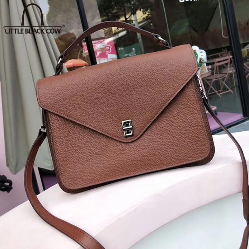 

New Fashion High Capacity Cowhide Womens Armpit Shoulder Bag Genuine Leather Handbag Korean Style Vintage Crossbody Bags