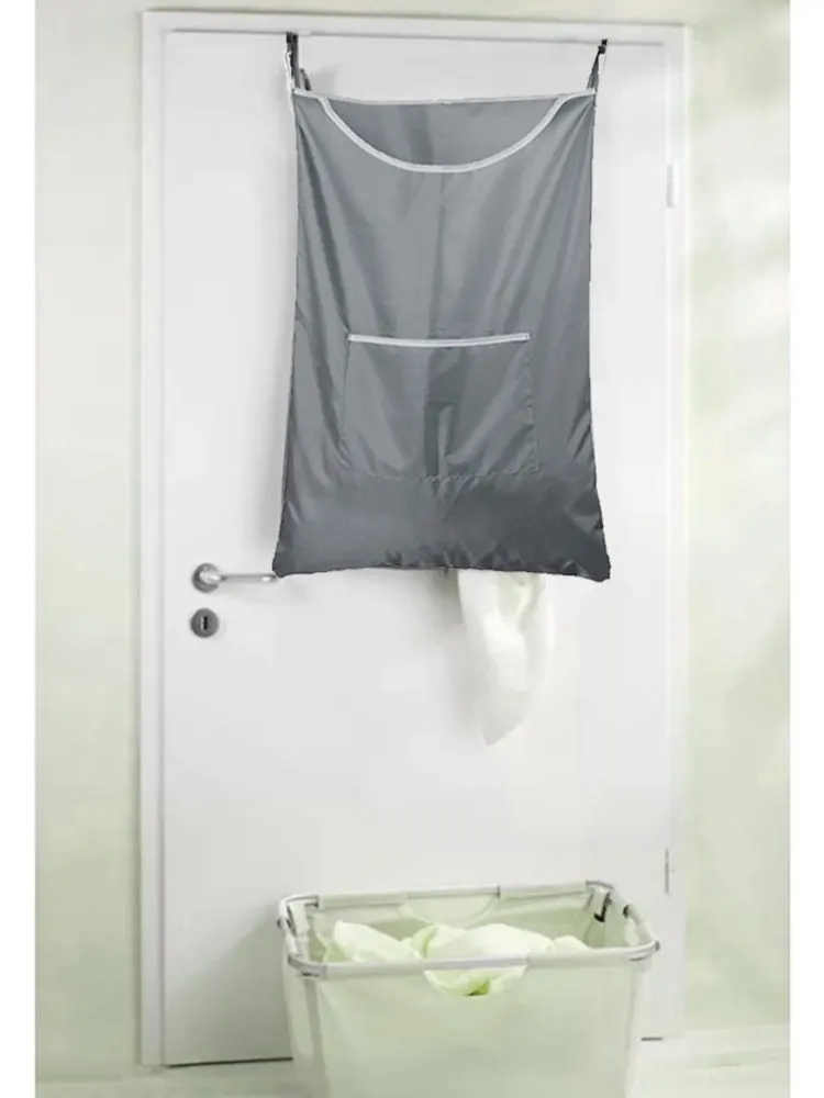 

Hanging Laundry Hamper Bag Large Capacity Hanging Laundry Basket For Bathroom Dormitory Room Door With A Reinforced Zip