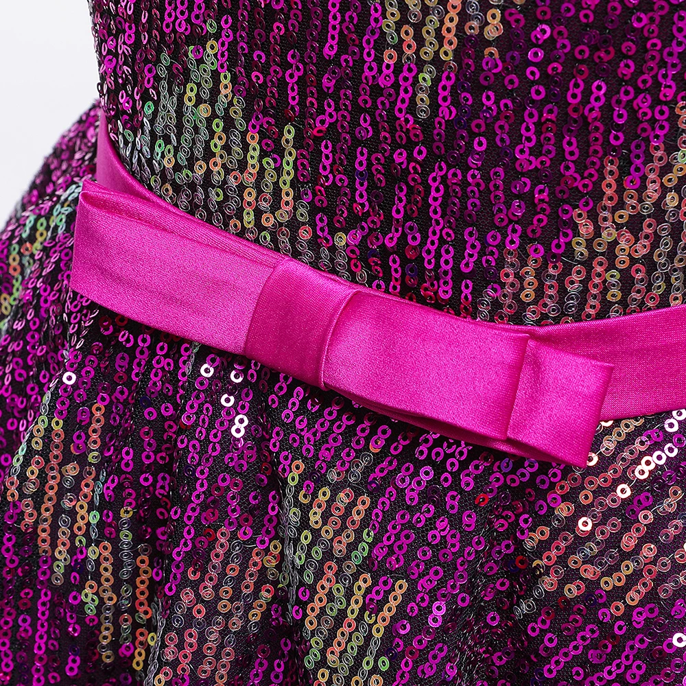 Детское платье с блестками для девочек вечернее принцессы на день рождения