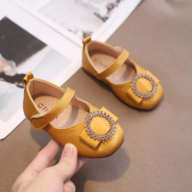 Girls Sneakers Pu Leather Princess Baby Toddler Shoes Girl Dress Shoes Little Girl Soft Shallow Shoes Flat Heel Toddler Sneakers