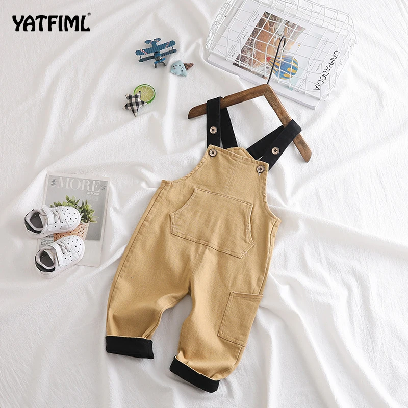 YATFIML/Модный трикотажный комбинезон для маленьких мальчиков и девочек, штаны, Мягкий комбинезон для малышей, подтяжки, яркие цвета, Комбинезоны для маленьких девочек и мальчиков