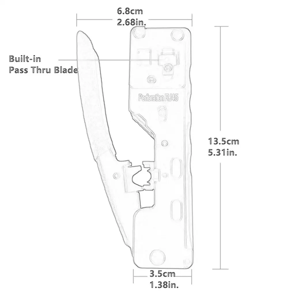 

6P8P Dual-purpose Network Tool Crimping Wire Network Cable Pliers Modular Connector Ethernet Cable Crimping Tool