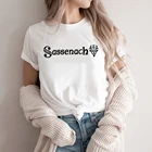 Футболка Sassenach, футболка сериала Outlander с изображением книги, футболка Джейми Фрейзера, футболка Outlander, ТВ-шоу, Вдохновленный женский Графический Топ в подарок