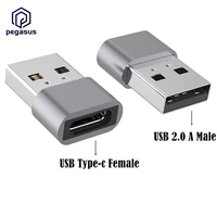 aluminum alloy usb 2 0 male to usb c type c female converters charging data transmission adapter