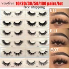 Оптовая продажа ресниц 103050100 шт 3d норковые ресницы натуральные ресницы серо-коричневого цвета, оптовые поддельные ресницы накладные ресницы для макияжа оптом