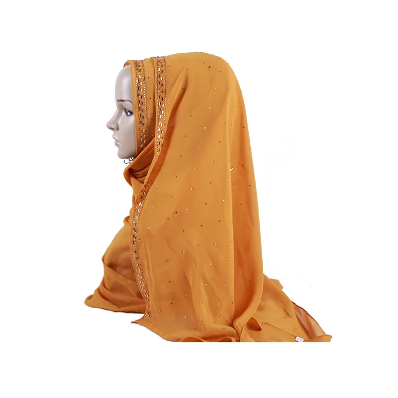Прямые продажи от производителя новый чистый Жемчуг шифон Турецкий шарф шаль