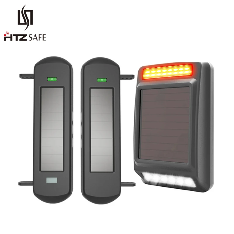 HTZSAFE Solar Wireless Alarm System-800 Meters Wireless Range-100 Meters Sensor Range-Solar Siren & Strobe-DIY Home Security enlarge