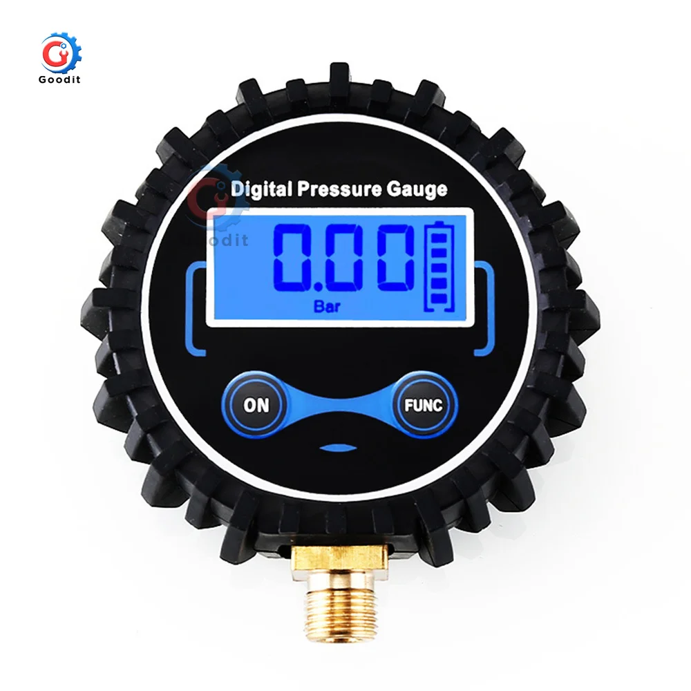 High Accuracy 0-200PSI Digital Tyre Tire Air Pressure Gauge LCD Manometer Pressure Gauge With LED Light For Car Truck Motorcycl