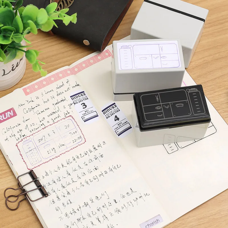 Photosensitive Seal Convenient Lovely Personalized Card Stationery DIY Hand Account Scrapbooking Record Life Self Inking Stamp | Дом и сад