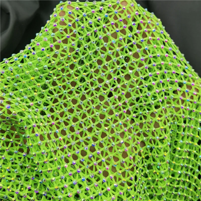 Блестящие стразы на сетчатой основе аппликация обрезки ткани со стразами с