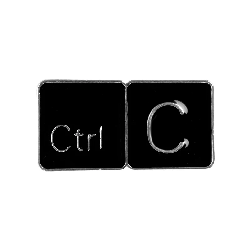 Ctrl C/Ctrl Z клавиатура эмалированная булавка копия возврат ярлык офисный Рабочий броши значки с героями мультфильмов одежда отворотом pin подарок для друга - Окраска металла: Style1