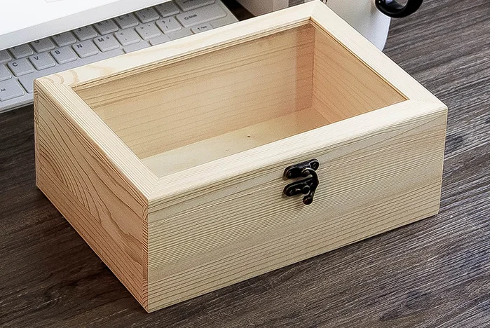 ZAKKA стильная деревянная коробка стеклянная коробка/цветная коробка настольная коробка для хранения офисная дальность