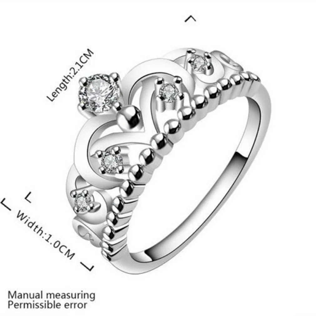 Новые модные красивые женские корона для девочек хрустальные кольца пальцев