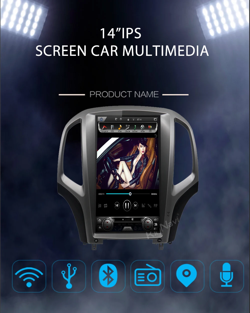KiriNavi 1" вертикальный экран Tesla стиль Android Автомагнитола для Opel Astra J Buick автомобильный Dvd мультимедийный плеер Авто gps навигация